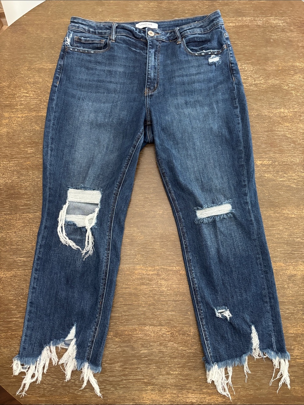 Lovervet by Vervet Distressed Stretch Jeans size 18W